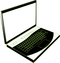 Icon showing a laptop