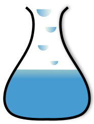 Icon showing a laboratory flask