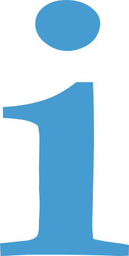 Letter i symbolizing "information"