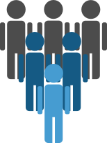 Stylized small group of people