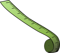 Stylized measuring tape