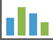 Stylized bar chart