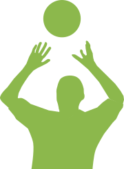 Icon of a person playing Volleyball